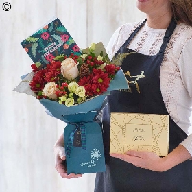 Christmas Gift Box with Card and Chocolates