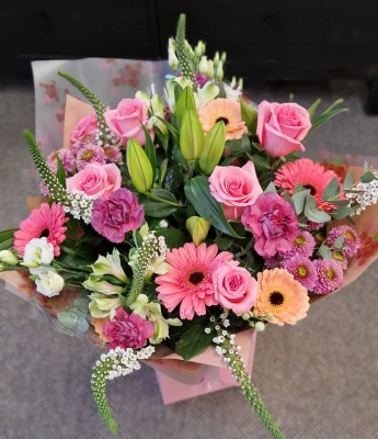 Beautiful Pink Gerbera Handtied