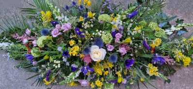 Colourful natural Casket spray