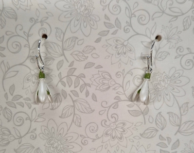 Snowdrop Single Flower Drop Earrings