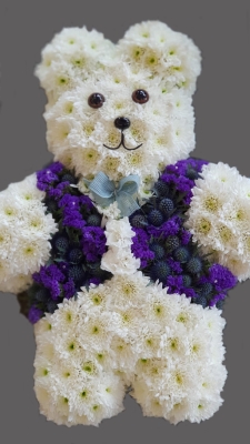 Teddy Bear tribute with Purple Waistcoat