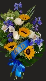 personalised Sunflower tied sheaf